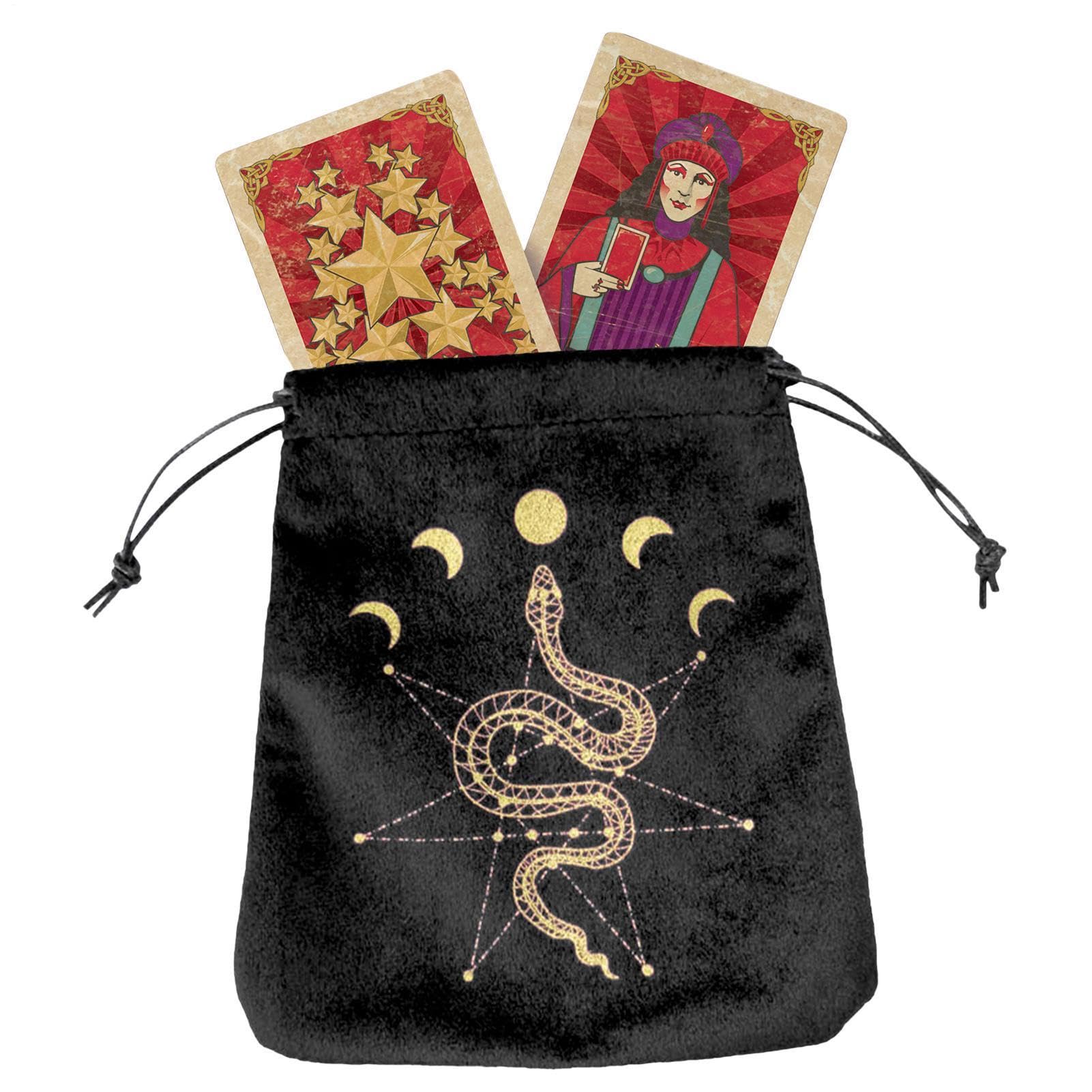 Tarot Card Bag Durable Tarot Card Velvet Storage Bag Reusable Dice Storage