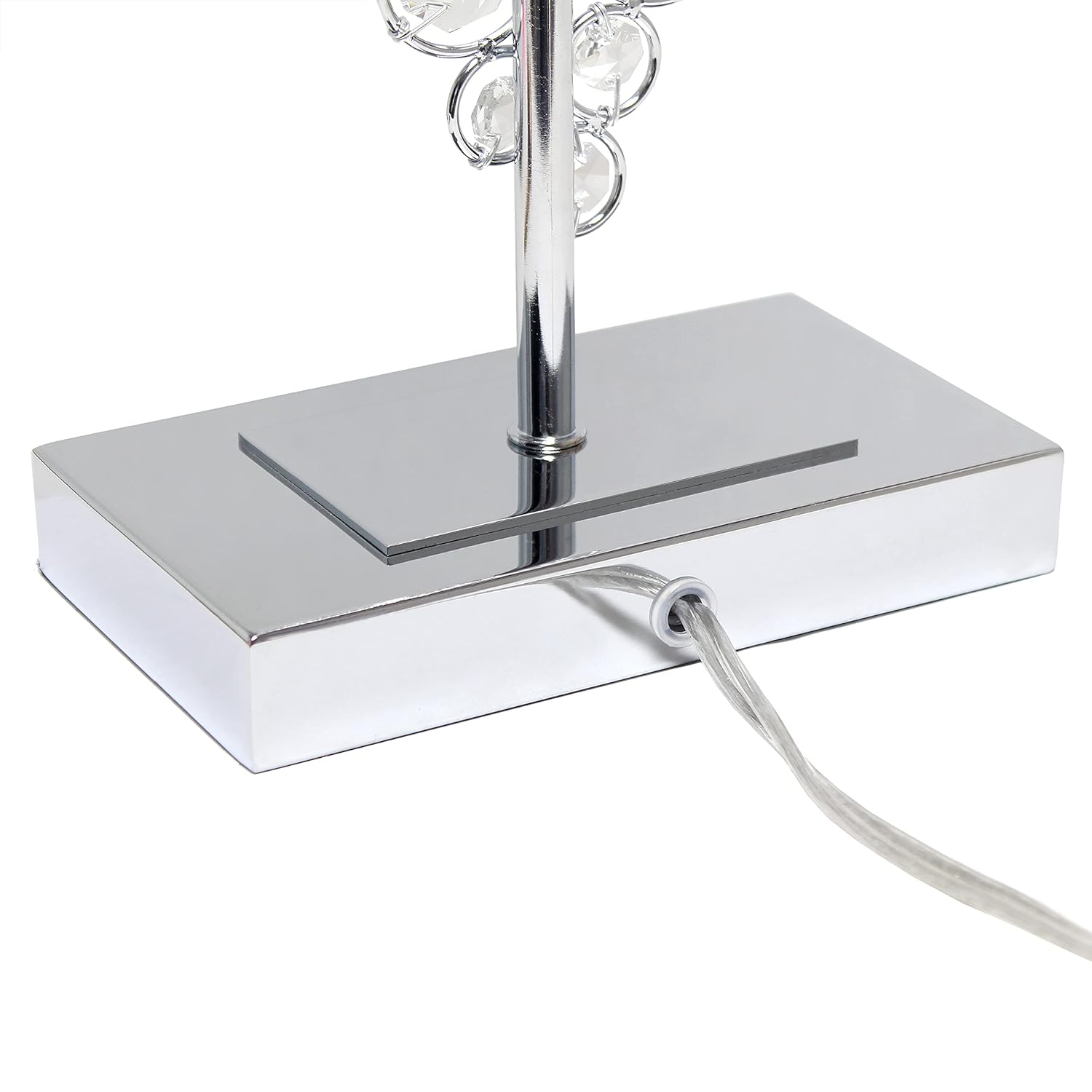 Elegant Designs LT1027-CHR Prismatic Crystal Sequin and Chrome Table Lamp
