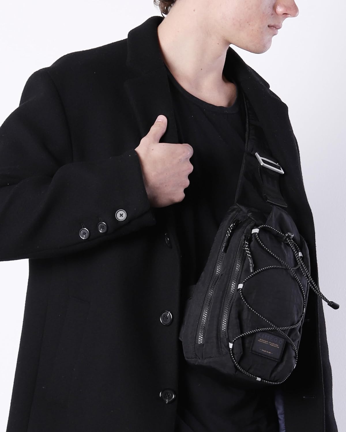 ZIMEGO Tactical Fanny Pack and Crossbody Bag - Utility Sling Bag for Travel and Outdoor, Black - Image 2