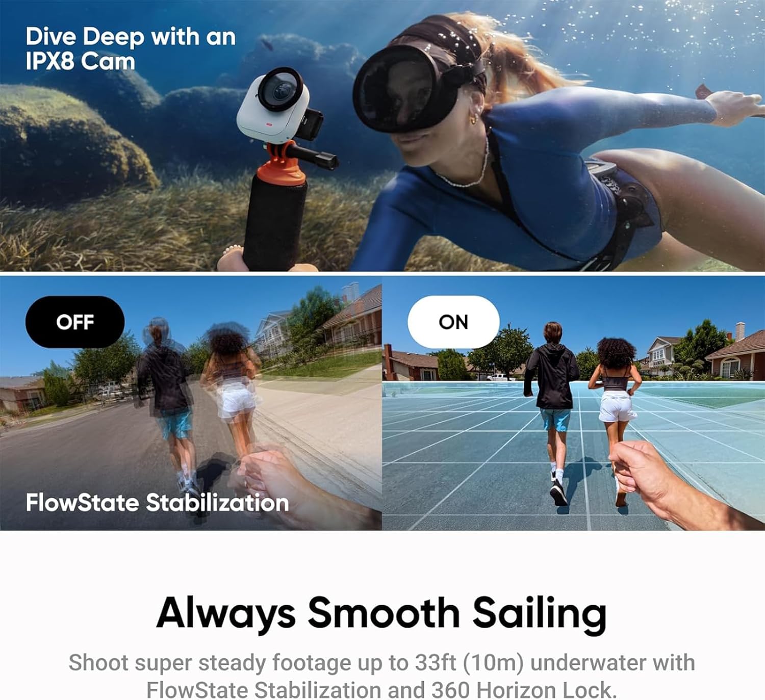 Insta360 GO Ultra 4K Action Camera Standard Bundle - Arctic White