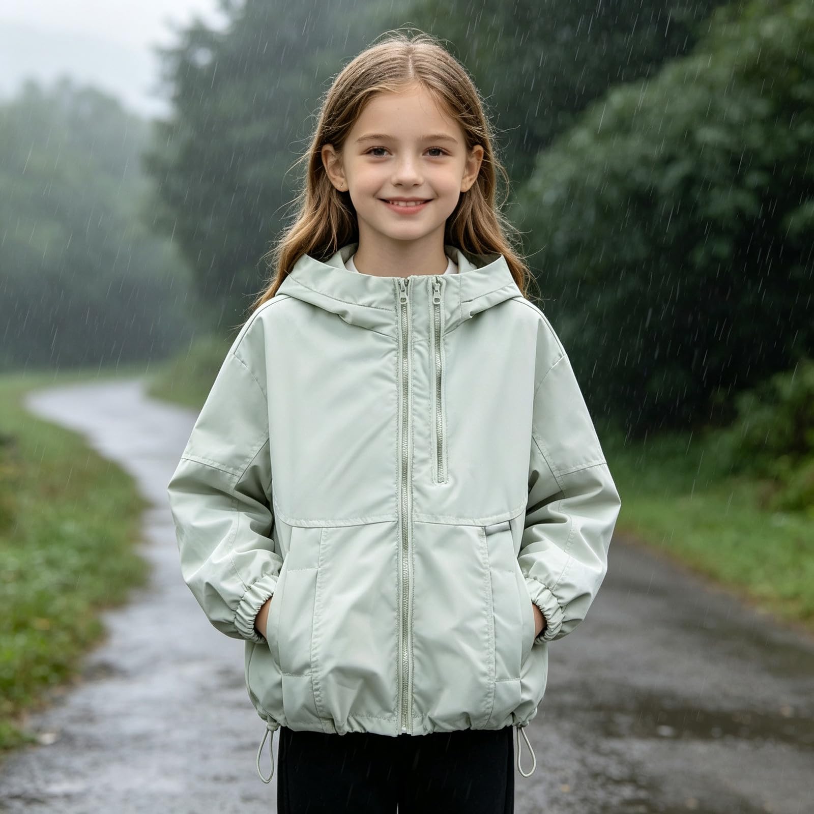 Chaqueta Infantil Reversible versátil con Cremallera Frontal para niñas: Abrigo Ligero cómodo para Jugar en Cualquier estación.