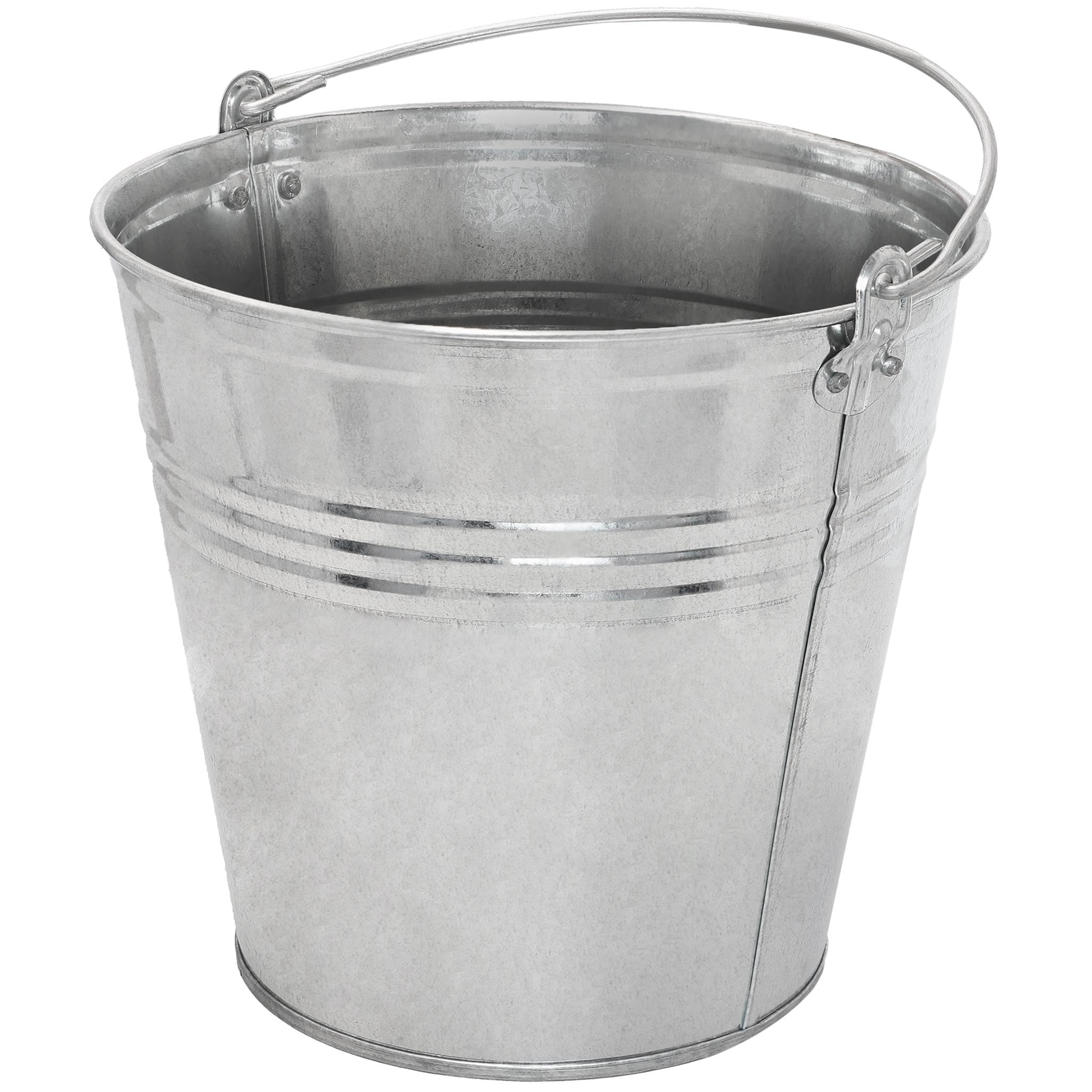 Kotarbau Silver Kotarbau® Metal Bucket - Galvanised Steel - 10 L (2.20 Gallon) - Heavy Duty - Builders Bucket - For Hot Ashes - Water - Rust - Resistant
