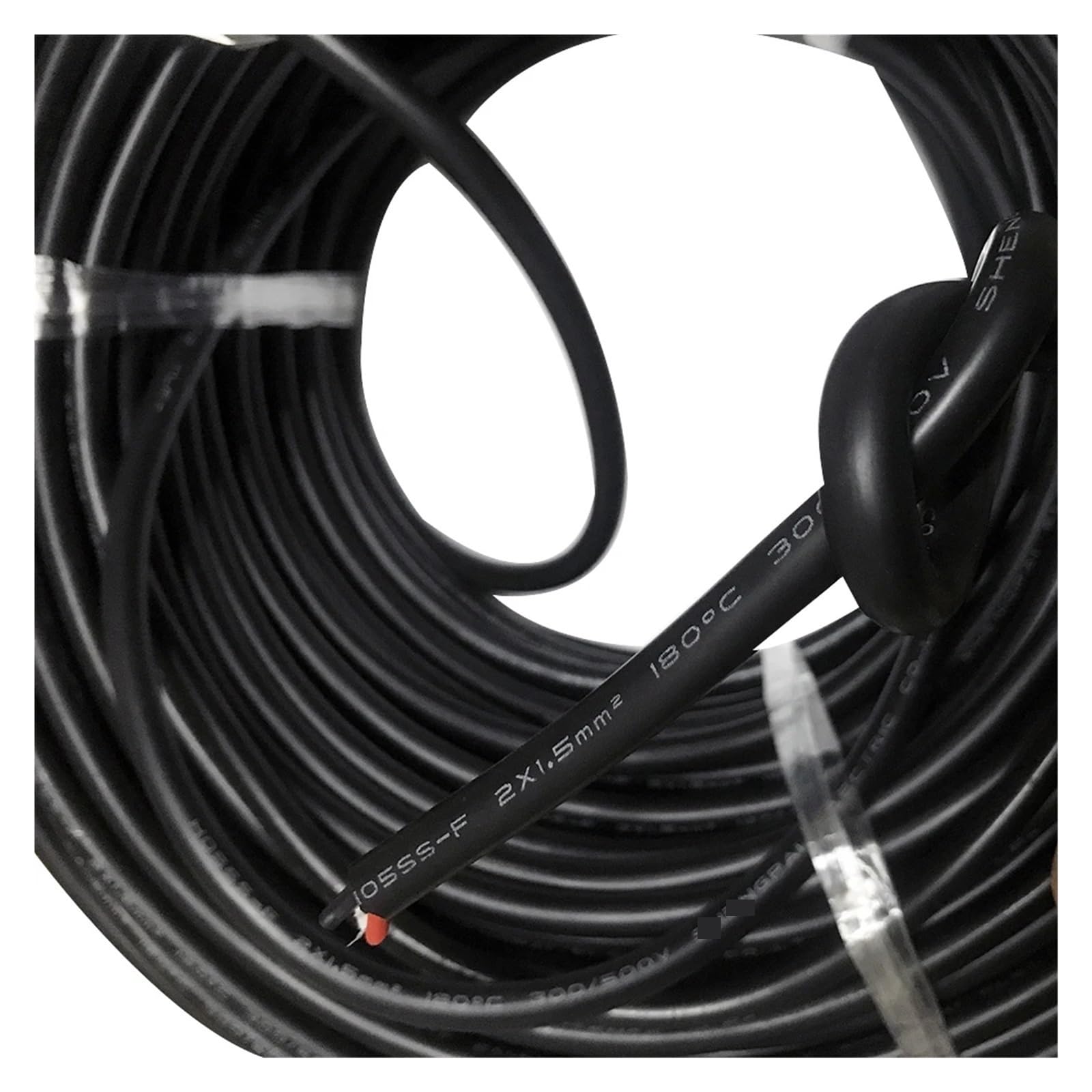 3-żyłowy kabel silikonowy, wysokotemperaturowy, 6 metrów, przewód przeciwzamarzaniowy, gumowy AGR(Noir,3core 0.5mm2)