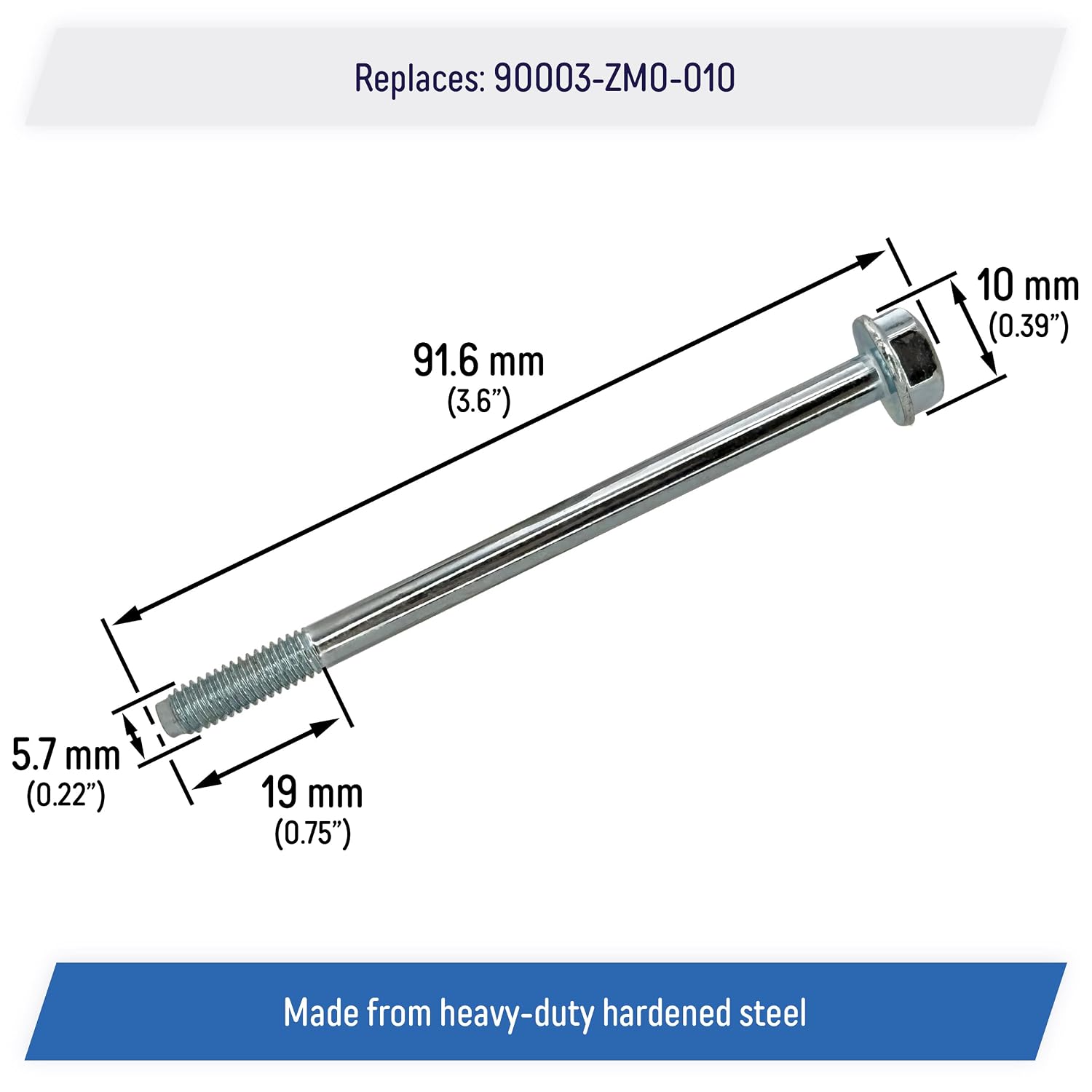Carburetor Flange Bolt Replacement for Honda Lawn Equipment & Engines - 90003-ZM0-010 (2 Pack)