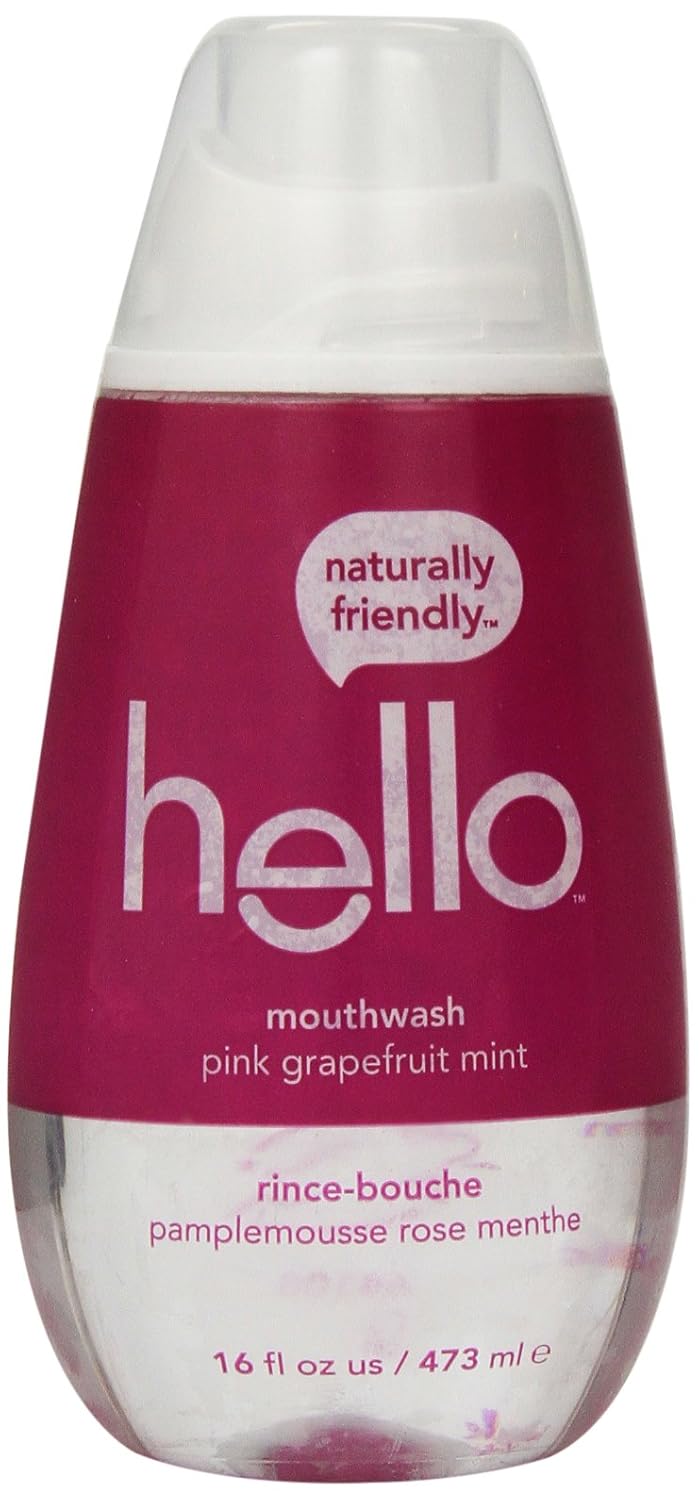 Hello Oral Care Mouthwash, Pink Grapefruit Mint, 16 Fluid Ounce