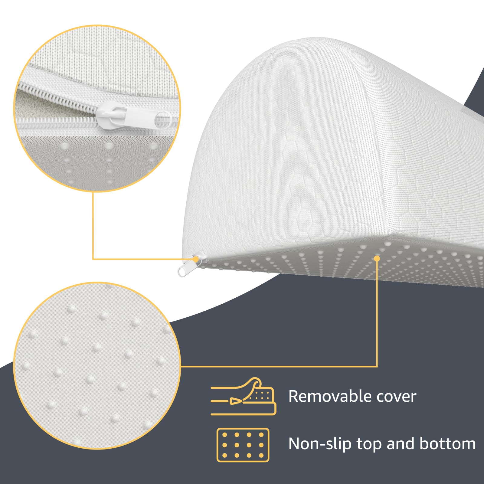 YENING 63 Extra Long Bed Bumpers For Toddlers Baby Foam