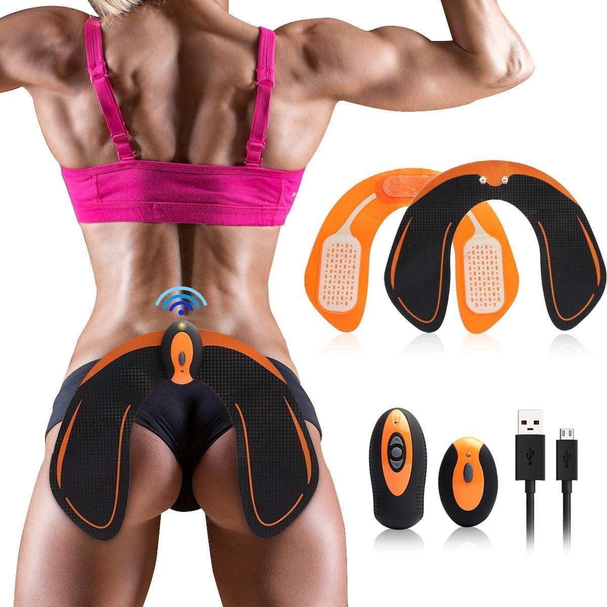 WARDBES Elettrostimolatore Muscolare Glutei,Elettrostimolatore Natica Trainer,Glutei Allenatore Intelligenti per l'anca Donna Intelligent HIPS Trainer Istruttore