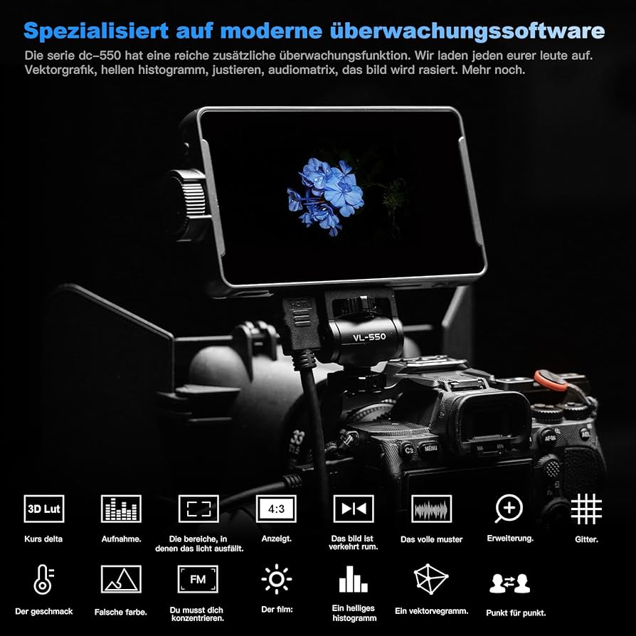 VILTROX DC-550 monitor Field 1200 Nit 5,5 cala 4K HDMI