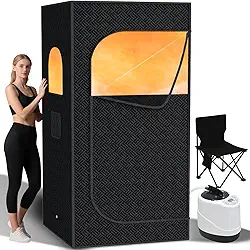 Nirvix Sauna portátil atualizada para casa, cadeira dobrável, vaporizador de alta capacidade de 3L, caixa de sauna para relaxamento, desintoxicação, barraca de sauna pessoal com controle remoto, para