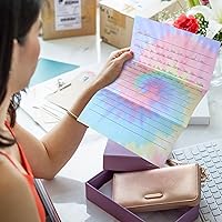 Vista 6 de Patelai 120 hojas de papel de escritura, 8.5 x 11 pulgadas, papel de escritura de letras forradas de doble cara para aula, lindo juego de papelería