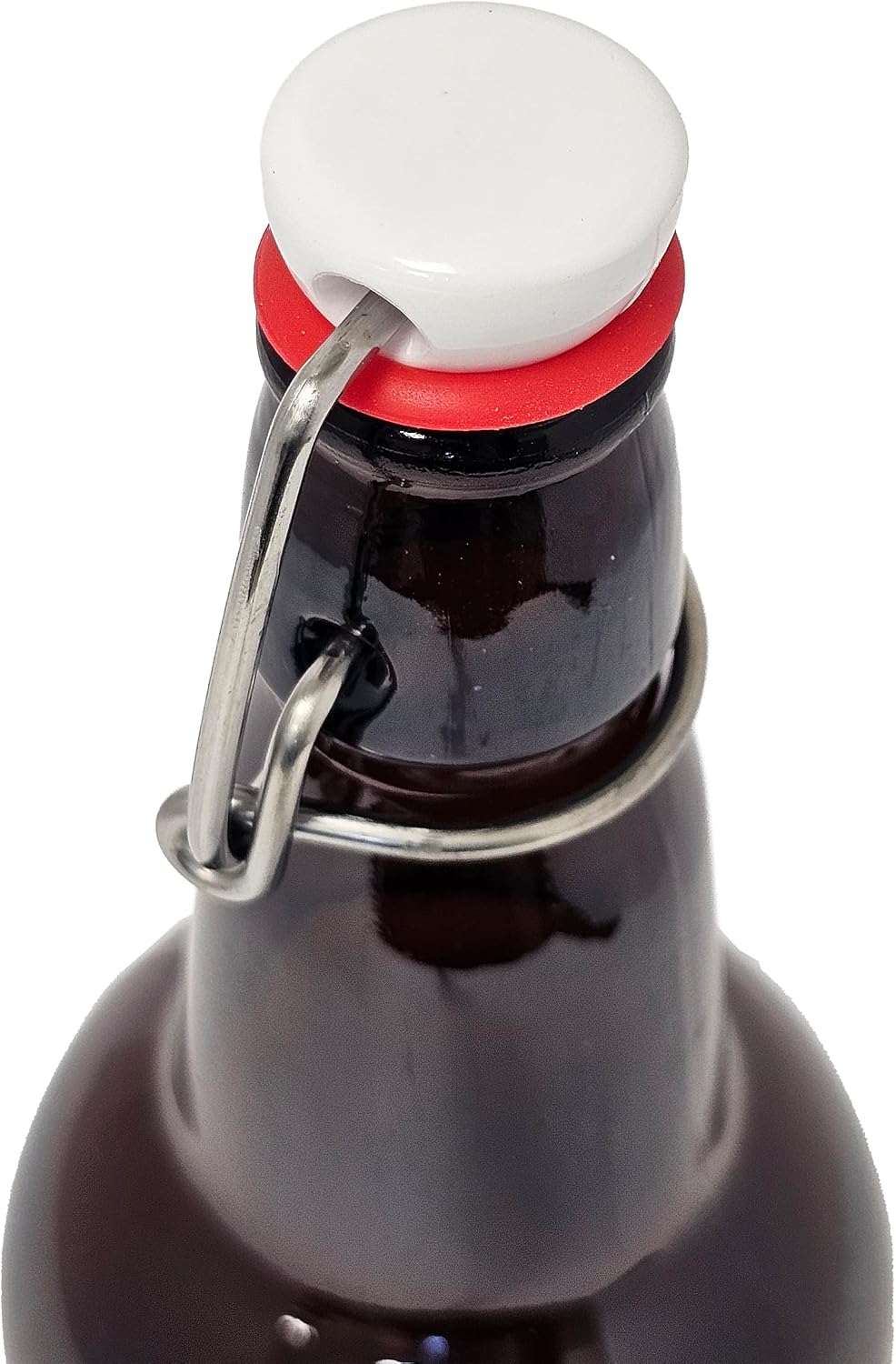 16oz Amber Glass Flip Top Beer Bottles with Swing Cap and Airtight Rubber Seal-6 Bottles