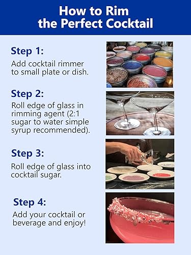 Miniatura 6 de Snowy River Mezclas de rimmer de azúcar de cóctel, azúcar de color natural para margaritas y cócteles, rimmer de vidrio, azúcar de lijado (Halloween)