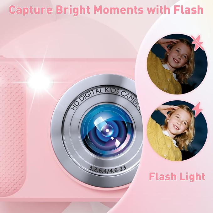 Kids Camera,48MP Digital Camera,1080P Dual Lens Cmopact Camera miniatura 6