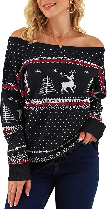 LILBETTER Womens Long Sleeve Crew Neck Trendy Casual Knitted Pullover Sweater