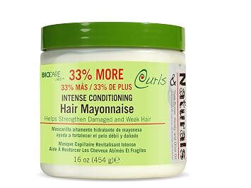 Curls & Naturals Intense Conditioning Hair Mayonnaise with Shea Butter, Honey, and Olive Oil Deep Moisture - 16 oz