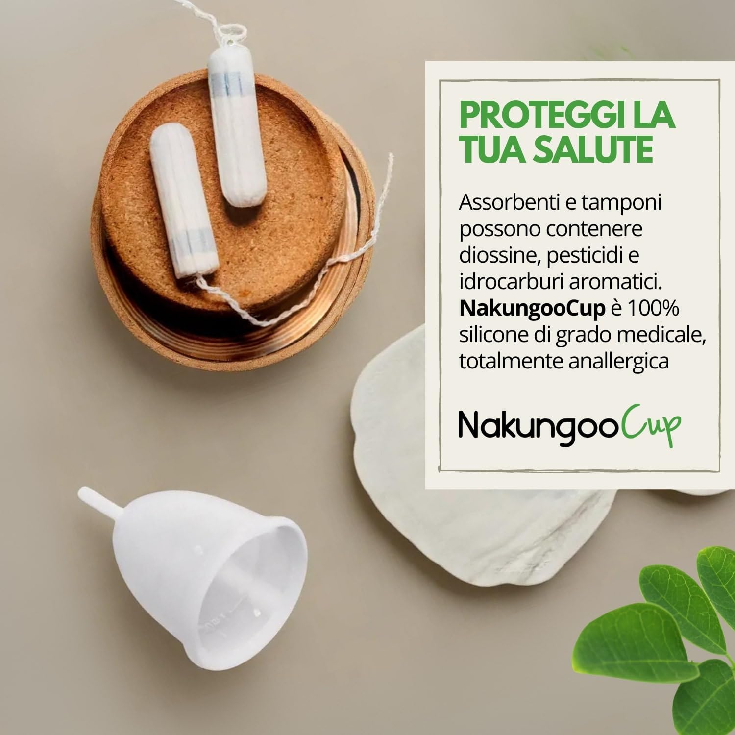 Nakungoo Cup Coppetta Mestruale Morbida 100% Silicone Medicale Certificata, Anallergica, Riutilizzabile per Flusso Abbondante | Kit Completo 2 Taglie (S e L) con Sterilizzatore, Sacchetta e Spazzolina