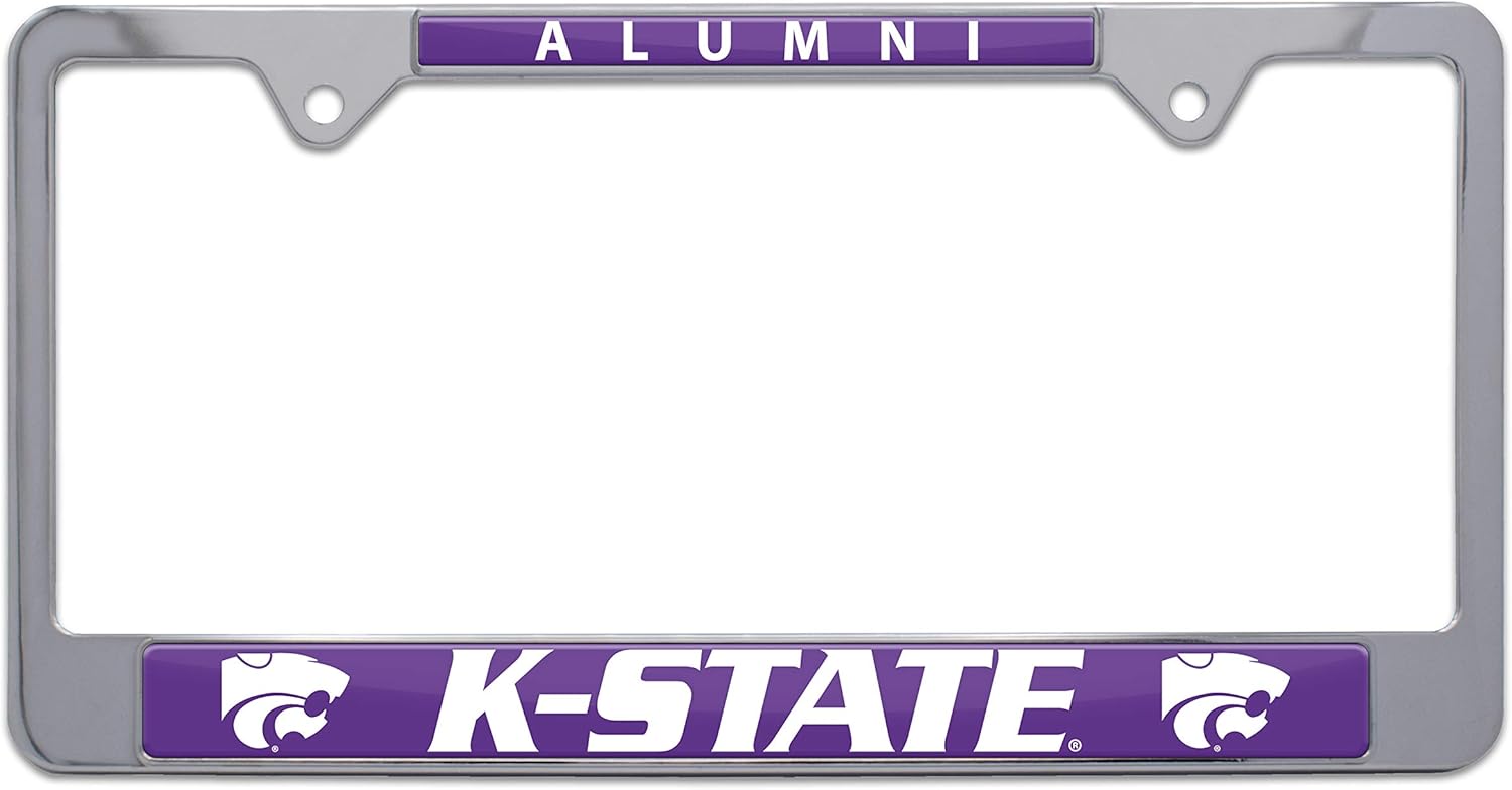 Kansas State Wildcats Black License Plate Frame