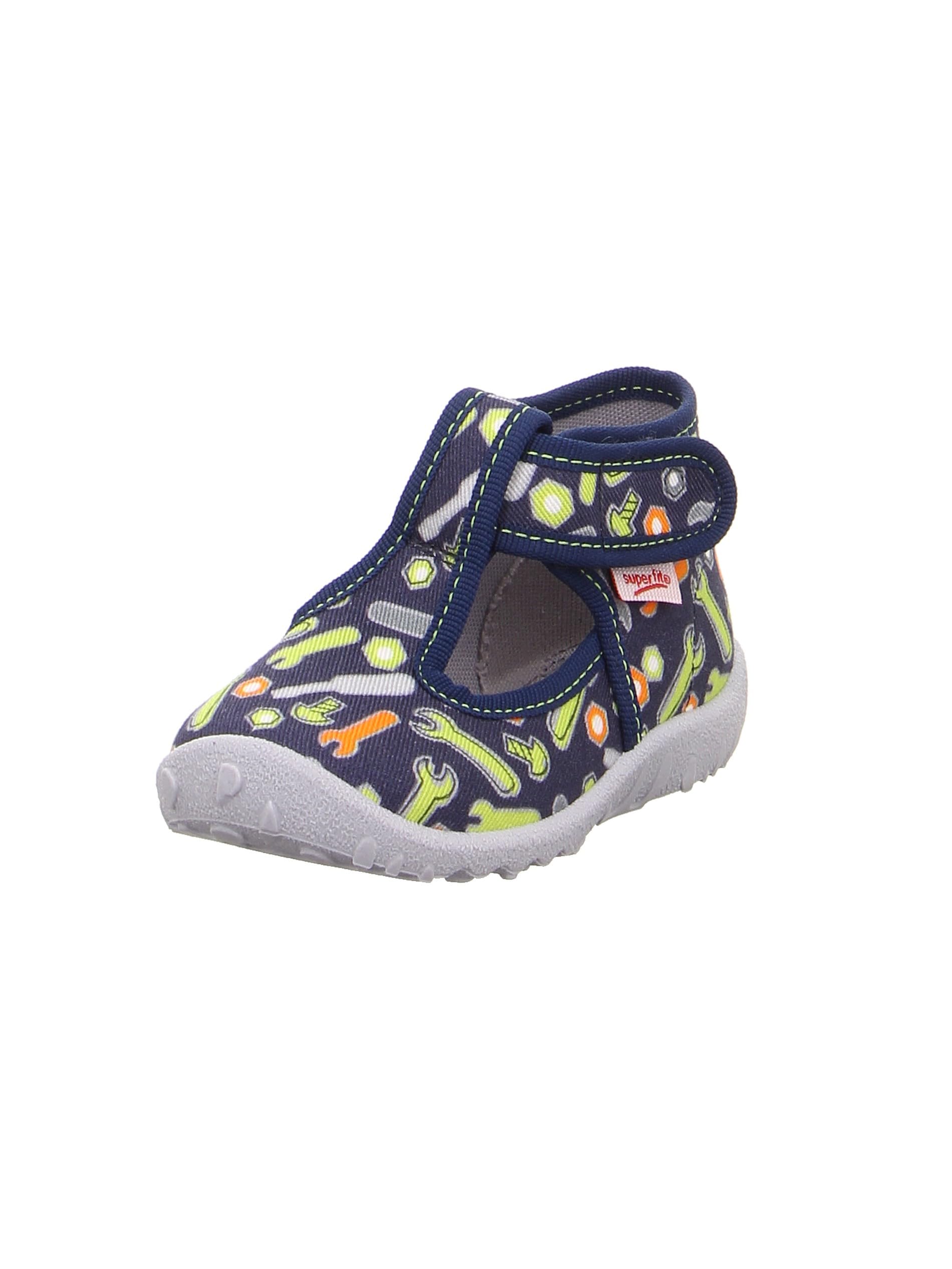 Superfit Baby Boy's Spotty Slipper, Blue (Blue 80), 2 UK Child