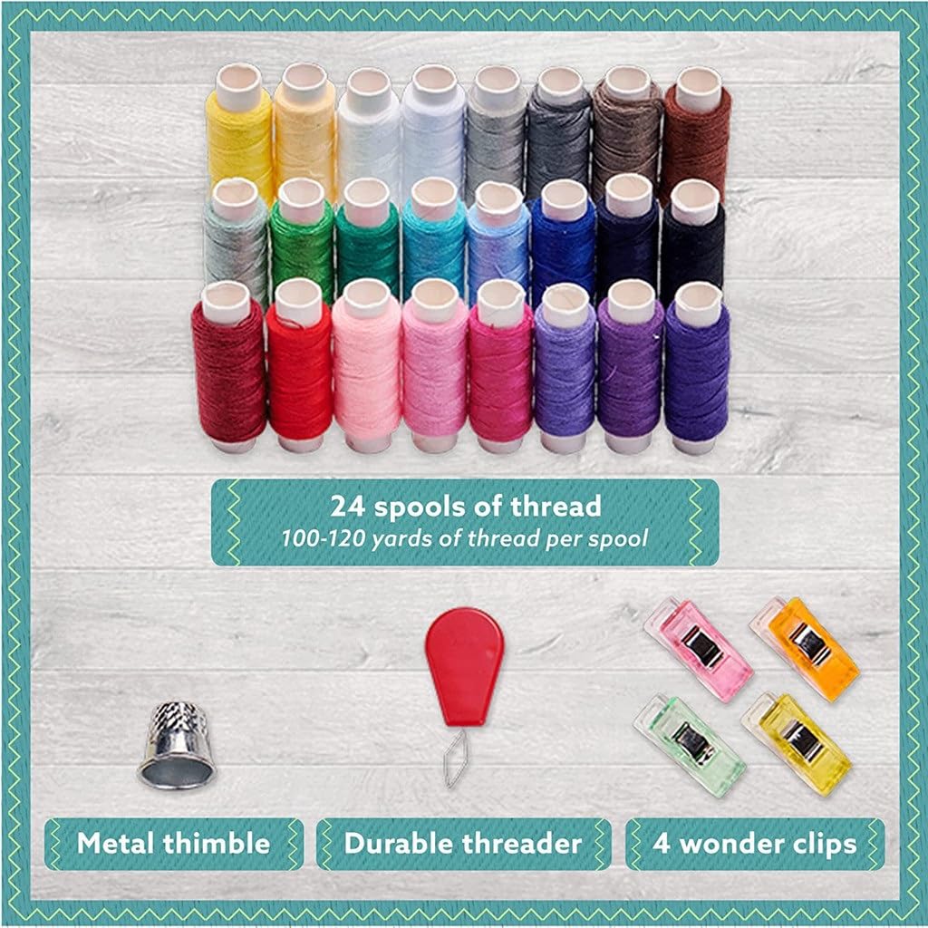 JFDBGU Kit de costura portátil, caja de costura for el hogar, caja de costura multifuncional, bolsa de almacenamiento, aguja de coser, bolsa de costura, suministros de viaje