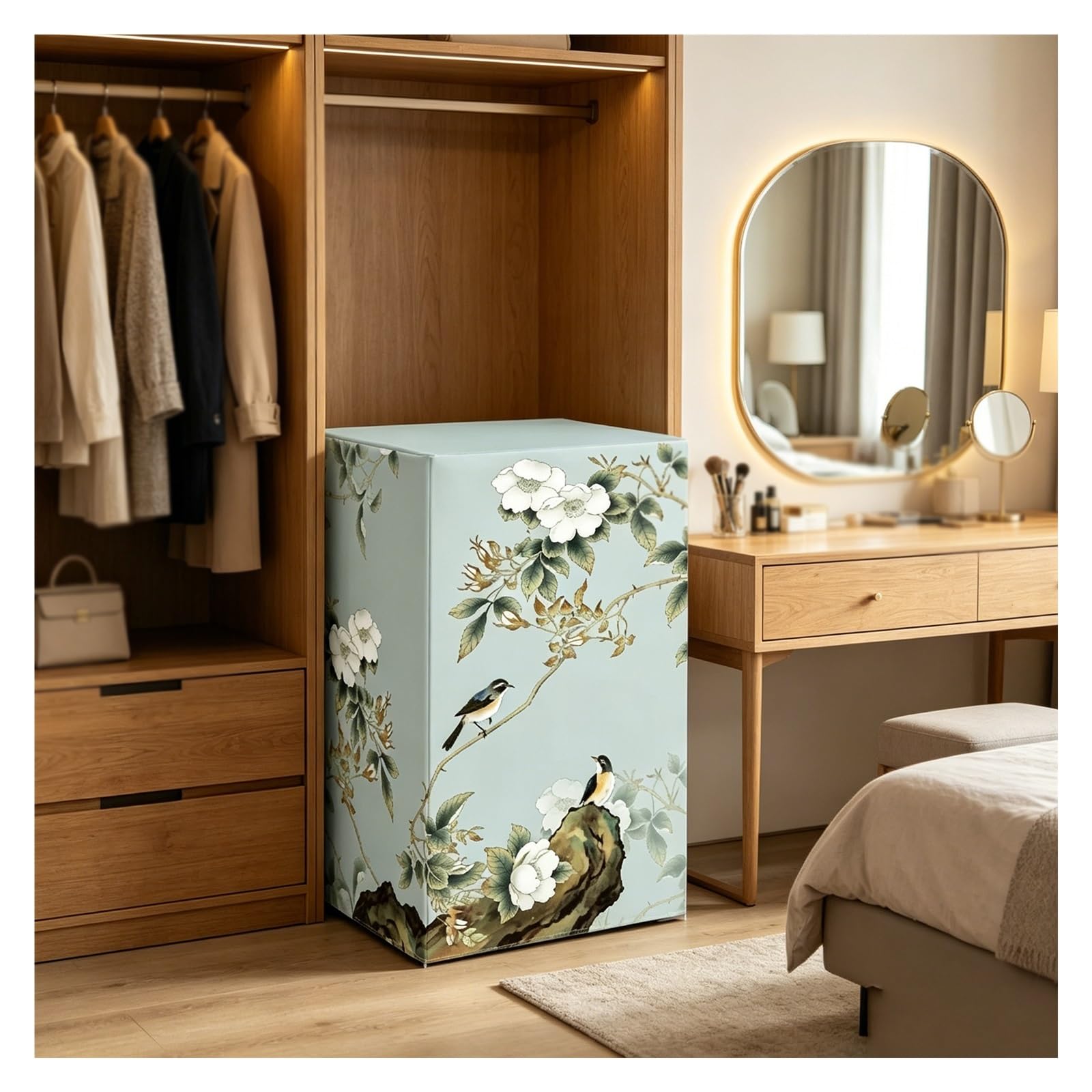 CHZDPP Custom Safety Cover for Safes/Washing Machine, Full-Coverage Safe Box Cover Disguise with Reinforced Seam, Patterned Safe Deposit Boxes Protective(C,20x16x28in/50x40x70 cm)