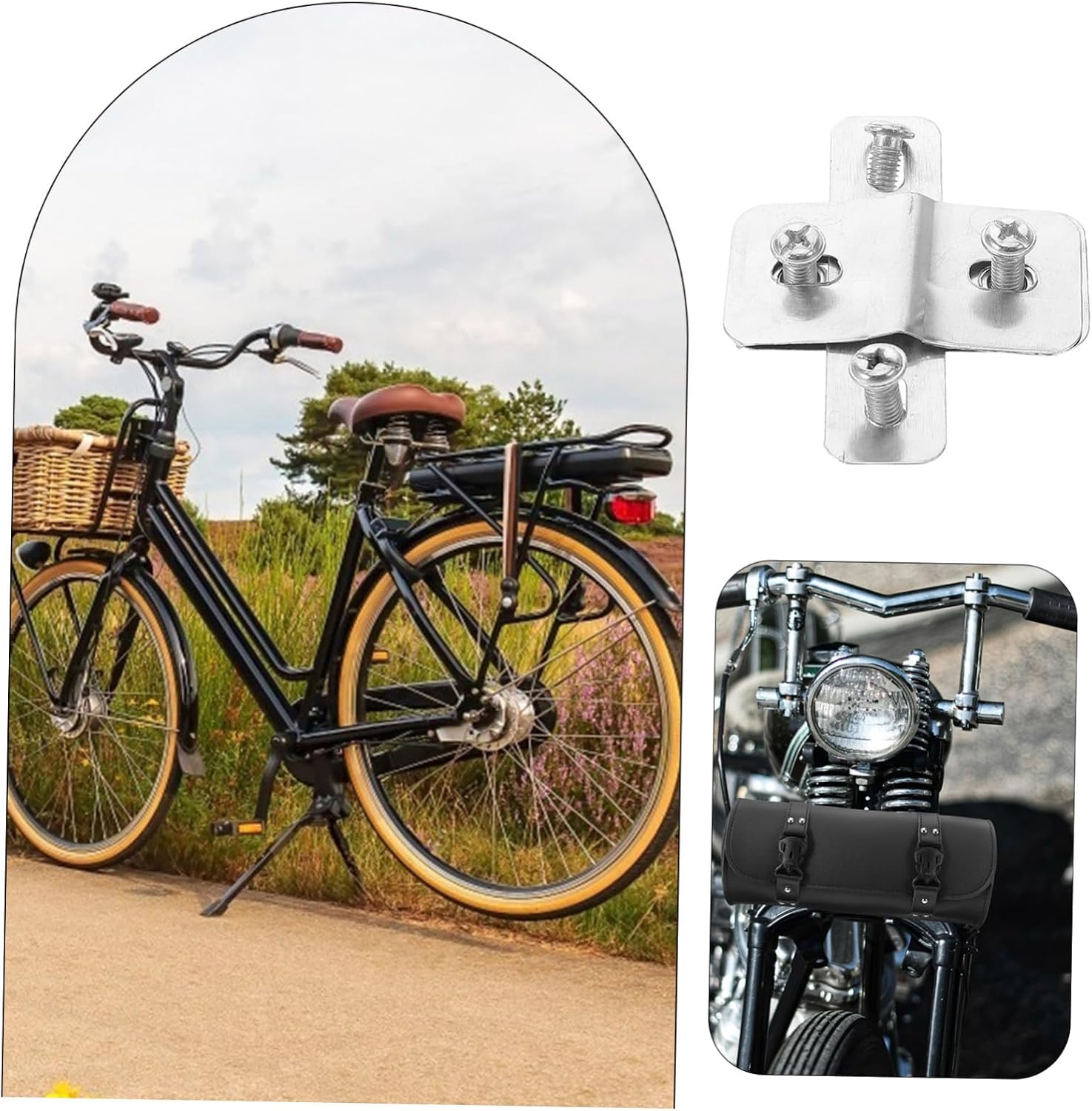 5pcs Bike Basket Clip Base Bike Basket Link Adapter Quick Release Clip Mount Bracket for Cargo Rack Bicycle Quick Release