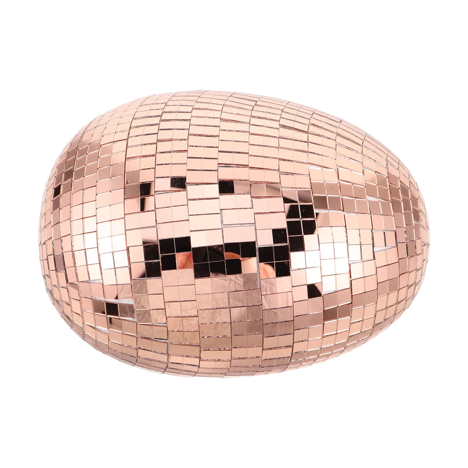 Lurrose Decorazione Uovo Pasqua Specchiata da Discoteca in Vetro 23x18x14,5 Cm Colore Oro Rosa per Feste Matrimonio e Eventi Ktv da Giardino