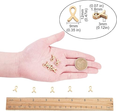 Miniatura 3 de 20 colgantes de acero inoxidable 304 de la cinta de la conciencia del metal de la marca Airssory para la fabricación de joyas  0.472 x 0.354in