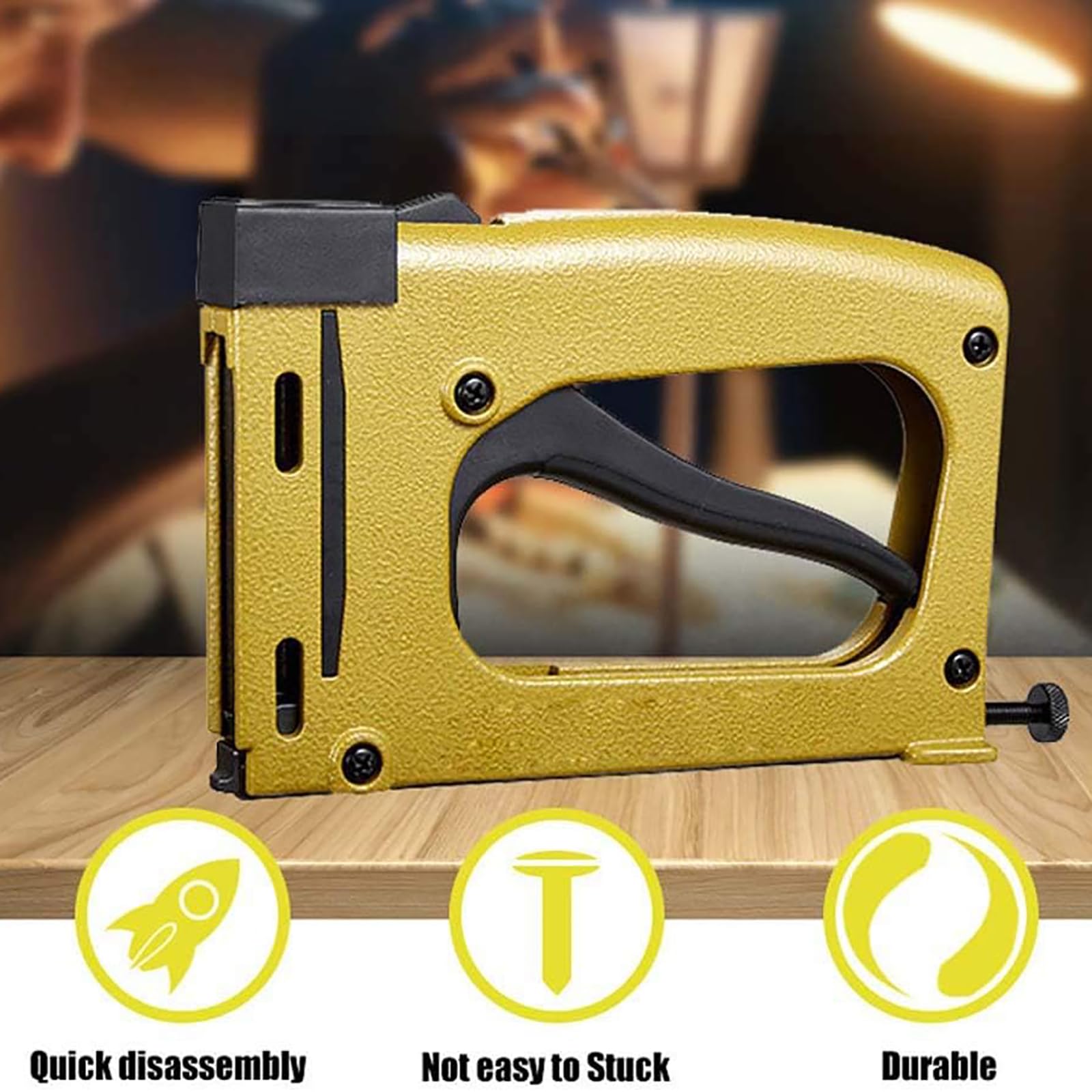 Herramienta práctica de enmarcar para bricolaje, herramienta de marco de fotos de mano con 1000 puntos, pistola de metal ligera