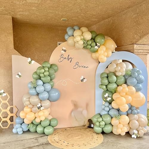 Miniatura 65 de Globos rosa y amarillos, globos retro amarillo rosado de 12 pulgadas, globo de látex naranja macarón rosa polvo para niñas, globos boho margarita