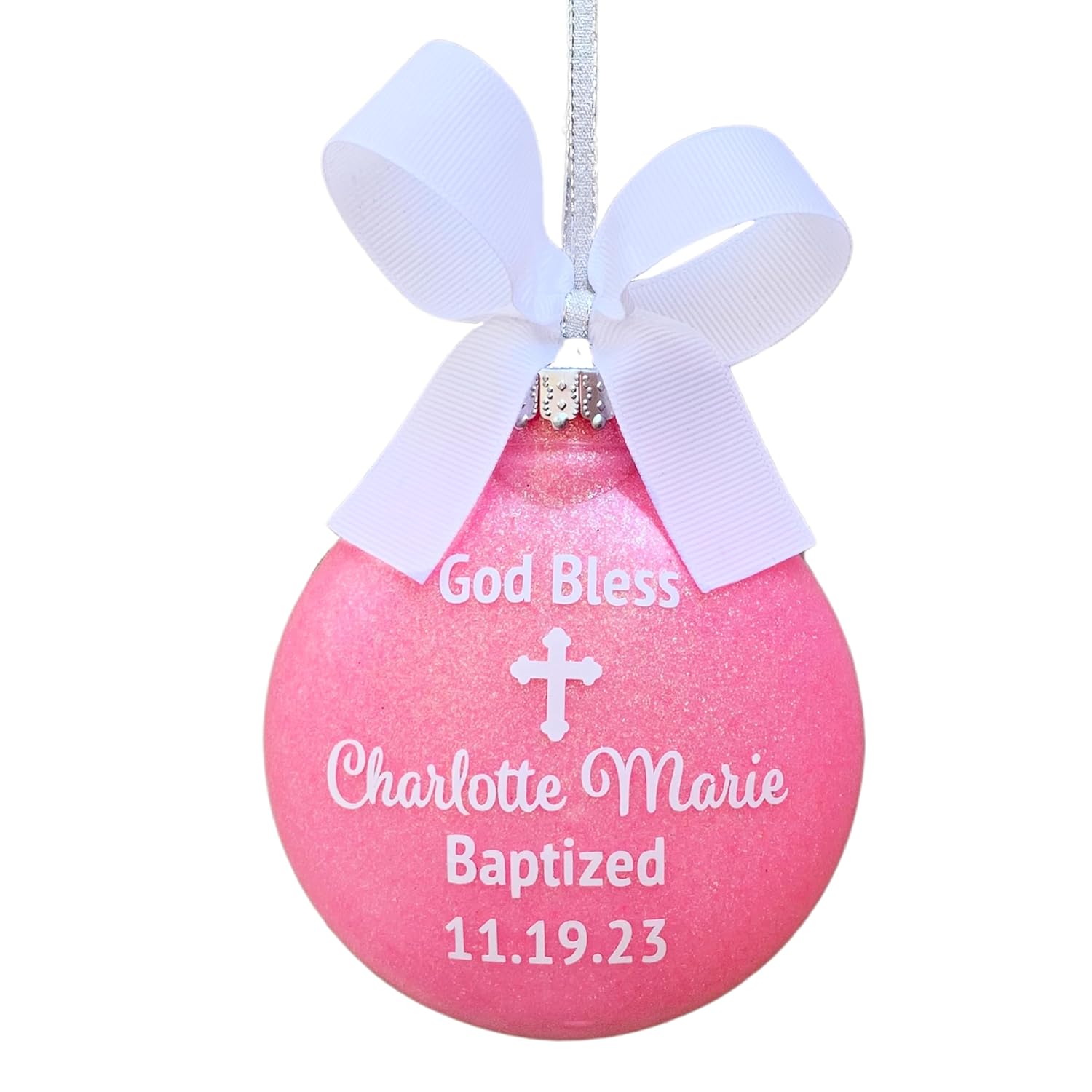 Baptism Ornament Personalized, Catholic Baptism Gifts For Girl, LDS Baptism Gifts
