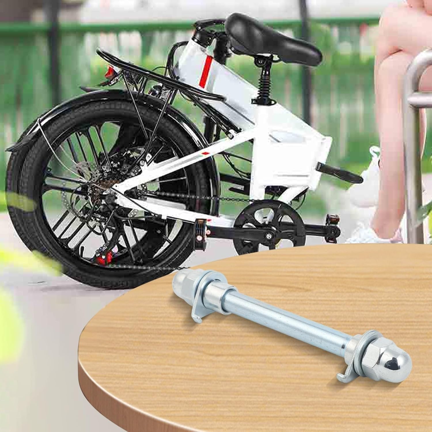 Bicycle Wheel Hub Axle For Electric Bike, 10Mm Solid Steel Spindle Shaft, Rear/Front Fit For Fat Bike MTB, 100Mm/145mm Length(110MM)