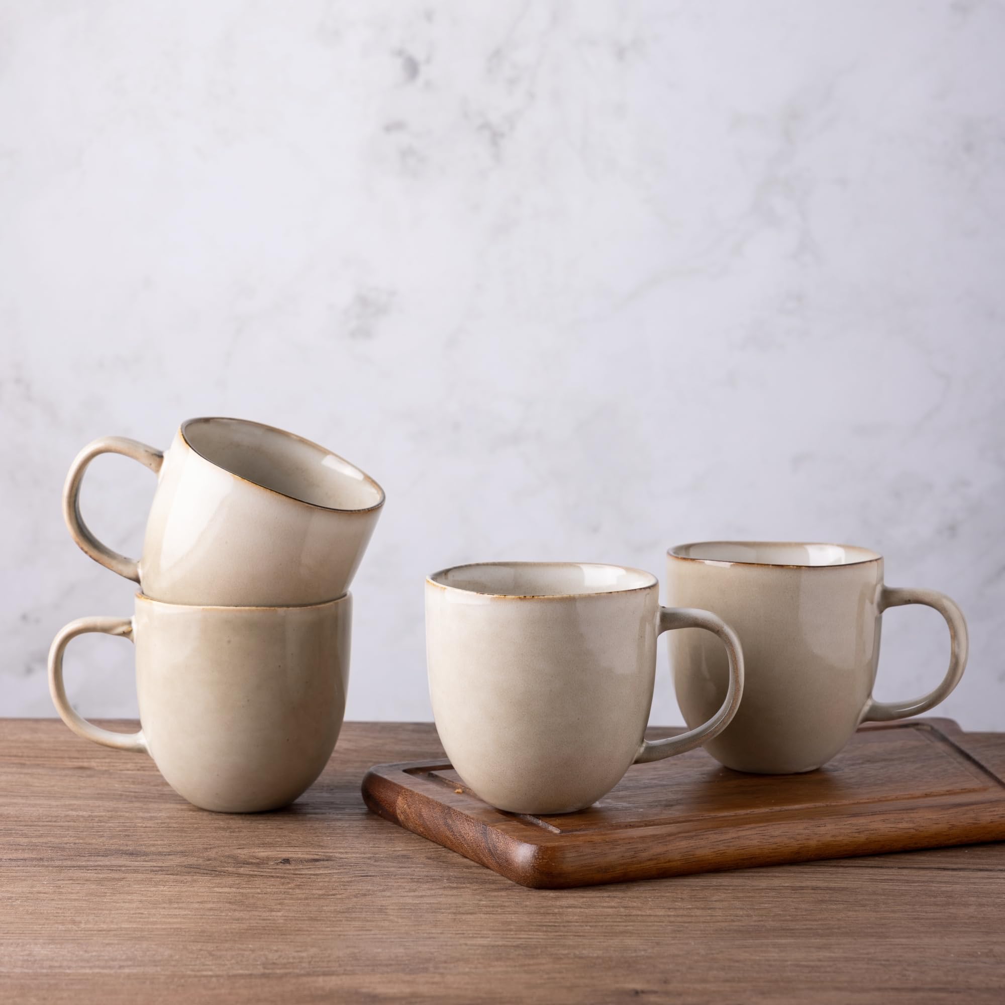AmorArc12oz Coffee Mugs, Ceramic Coffee Mugs set of 4 for Man, Woman, Dad, Mom, Modern Coffee Mugs with handle for Latte/Cappuccino/Milk/Cocoa. Dishwasher&Microwave Safe, Cappuccino