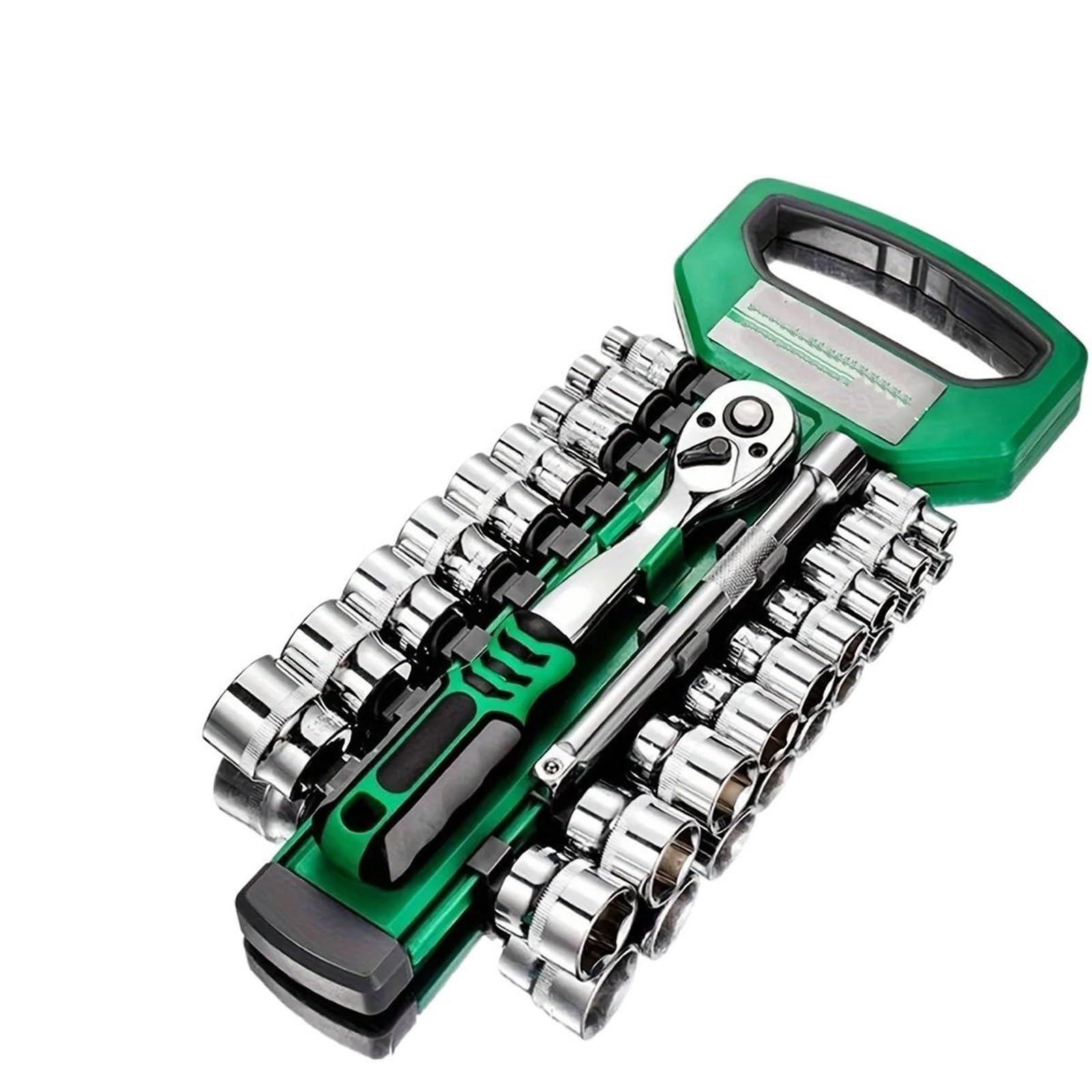 Telescopic Ratchet Zestaw nasadek 1/4"-3/8"-1/2", metrycznych i imperialnych z szybkozamykanym kluczem grzechotkowym, model 72 zęby klucz dynamometryczny(21pcs)