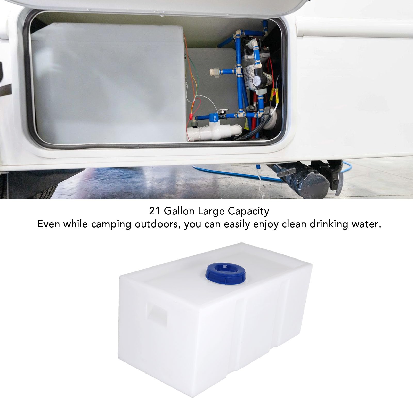 Wohnmobil-Wassertank, 21 Gallonen Frischwassertank aus LLDPE-Material in Lebensmittelqualität, Tragbarer Wasserspeichertank mit Nahtlosem, Auslaufsicherem Design für Anhänger, Wohnmobile,