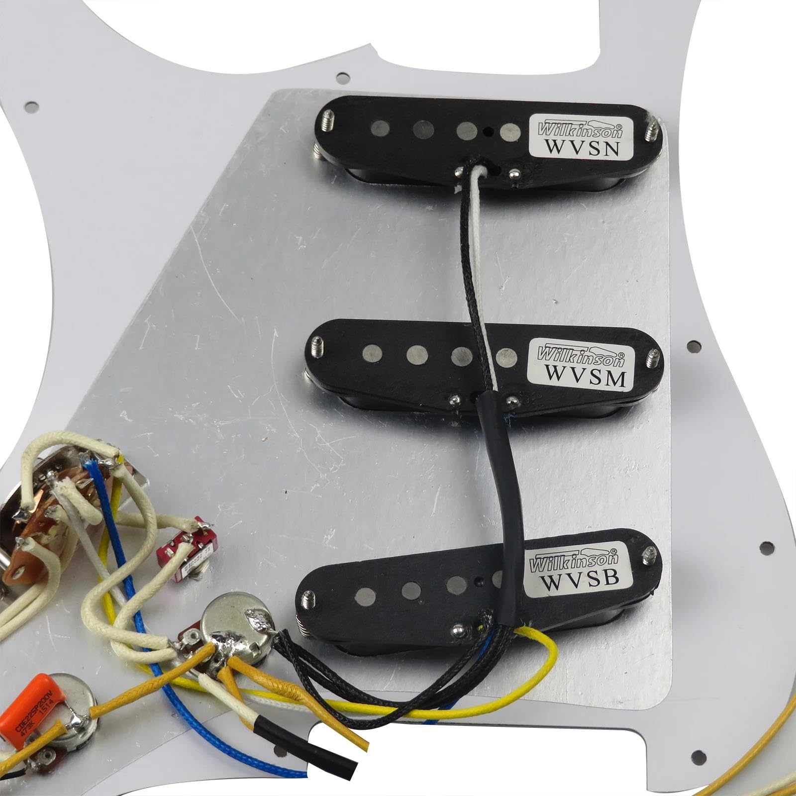 Battipenna precablato tipo 7 vie completamente caricato SSS Ainico 5 pickup single coil set per chitarra elettrica(3/4)