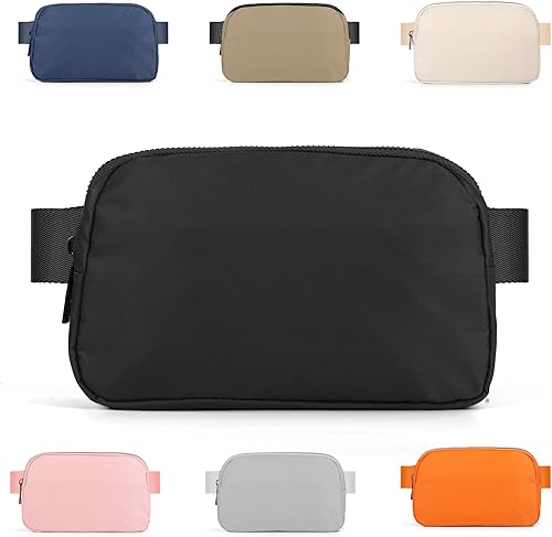 ZPN Mini riñonera cruzada para mujer y hombre, Negro -
