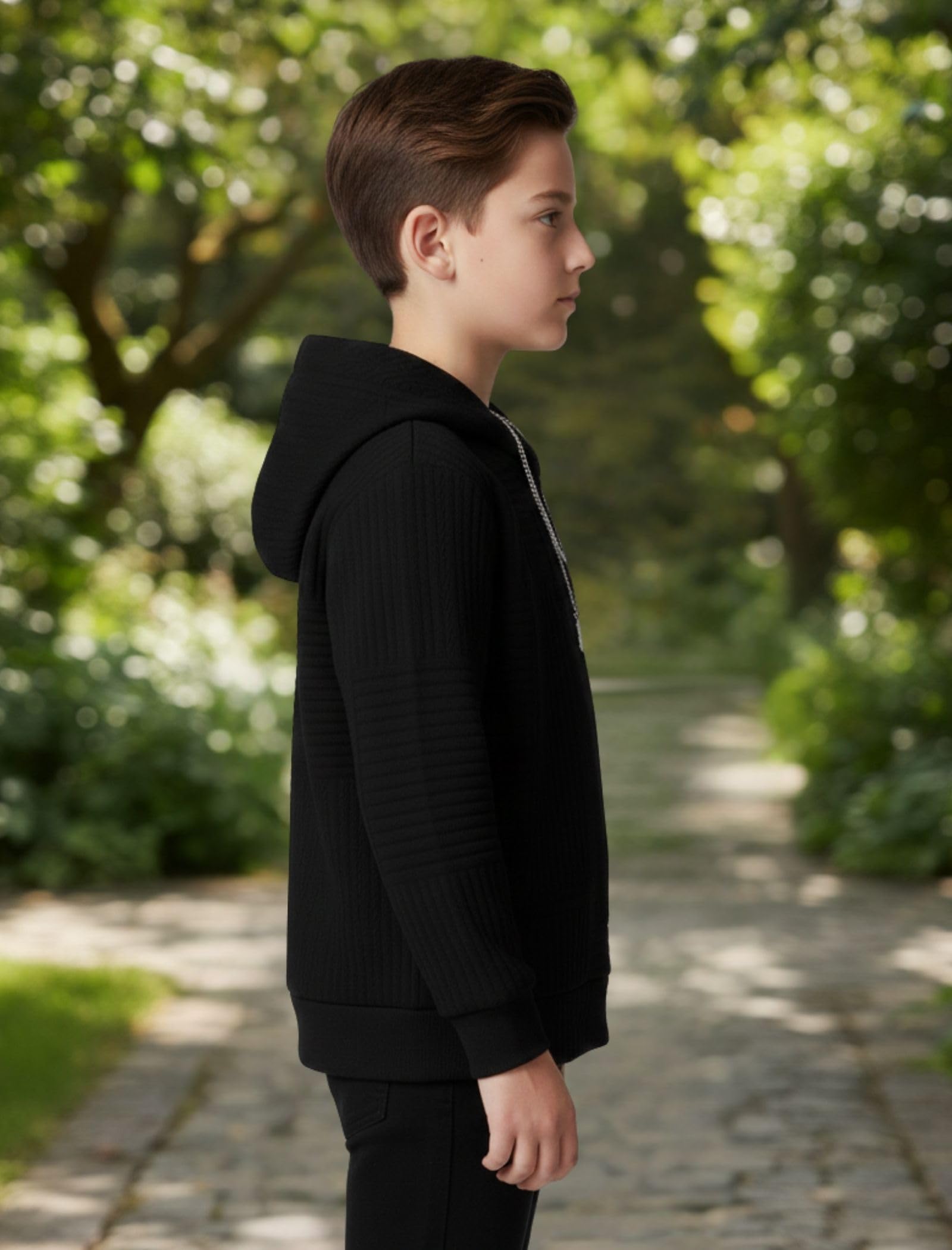 EMBLIKA Premium Boys and Girls Hoodie |Comfortable and Stylish & Everyday Essential|Kids Sweatshirt | Kids Winter Wear Black 2