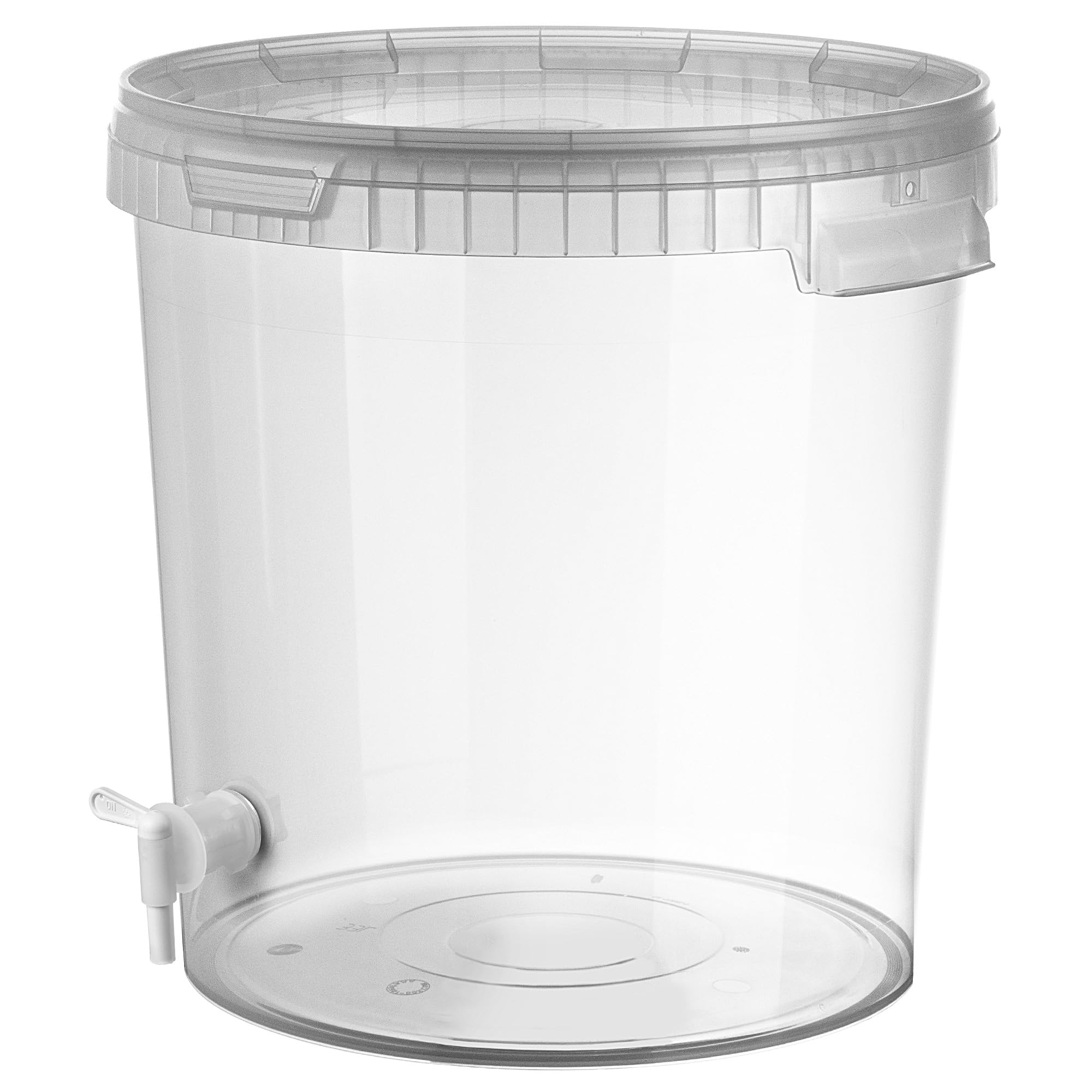 KADAX Set di secchi per fermentazione 33L con rubinetto di scarico, contenitori per fermentazione in plastica con rubinetto di scarico per la produzione di vino, rubinetto di scarico con guarnizione e