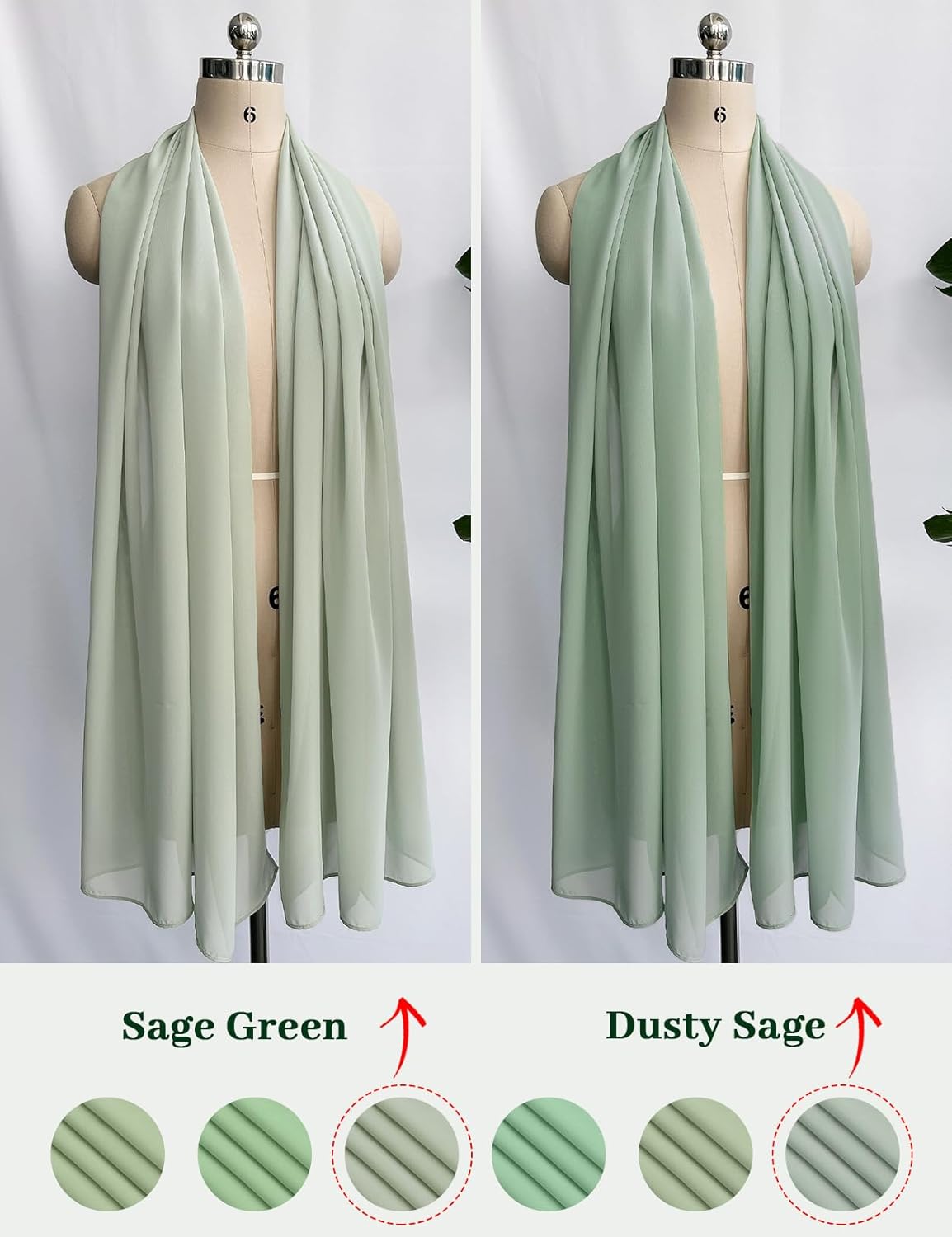 Women Chiffon Shawls and Wraps for Evening Dresses Wedding Party Travel Scarves Pashmina Bikini Cover Up - Image 4