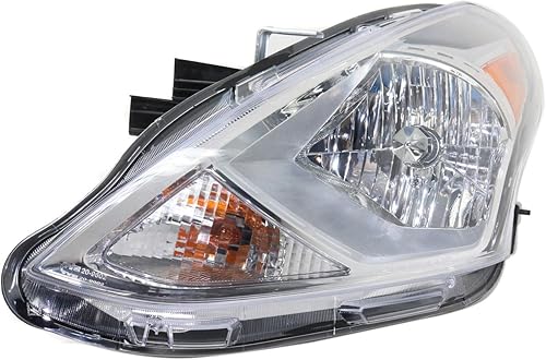 Evan Fischer Faro lateral del conductor para Nissan Versa 2015-2019 halógeno con bombilla(s) Reemplaza# 260609KK0A