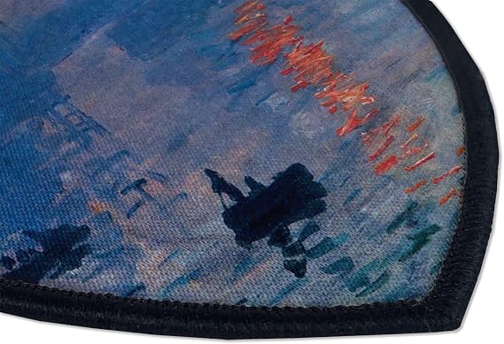 Impression Sunrise by Claude Monet Iron On Rectangle Patch