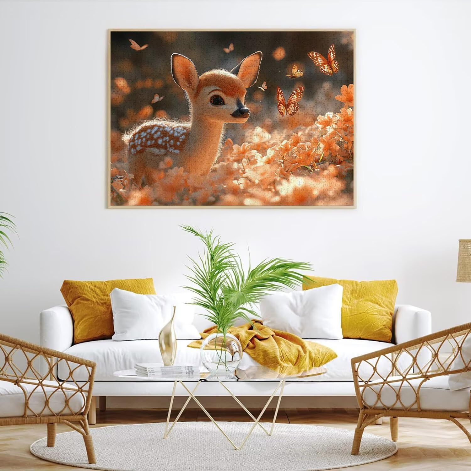 Puzzle dla dorosłych 2000, jeleń motyl, 99 x 70 cm, n-239