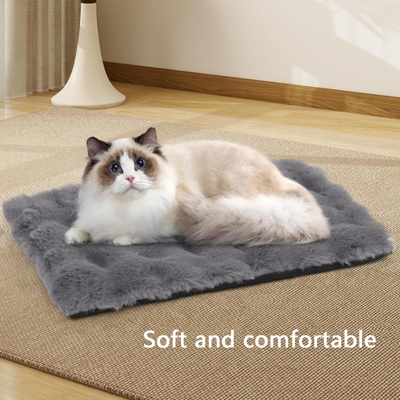 2 Stück, Selbstheizende Hundedecke, Selbstwärmende Katzenmatte, Weich und Bequem, Abnehmbar und Waschbar, für Mittelgroße/kleine Haustiere(Medium)