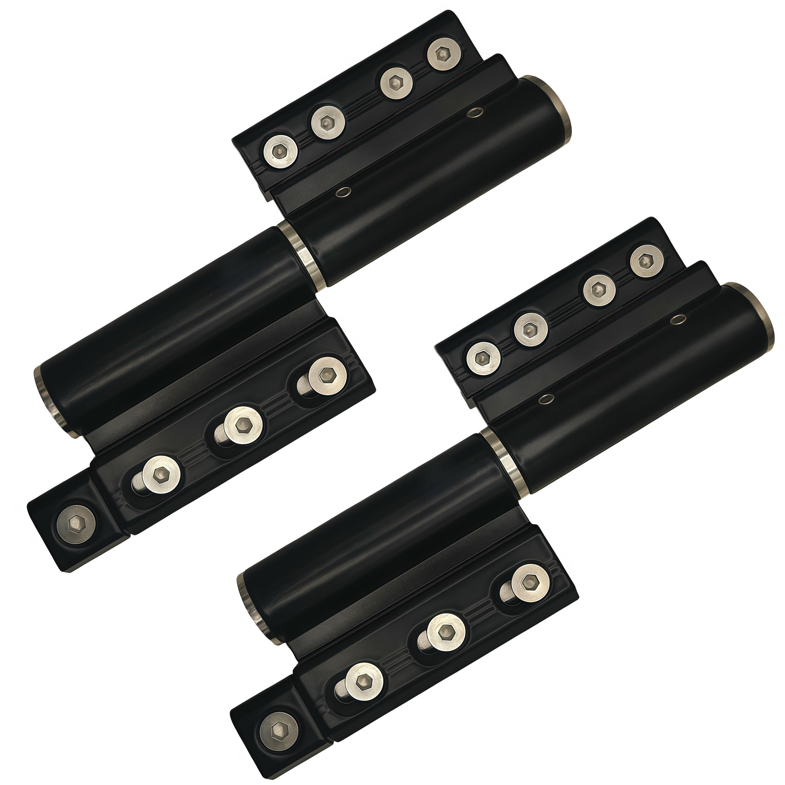 2Er Pack 3D Scharniere Aus Aluminiumlegierung Schwarz 7.5 Zoll Linke Seite
