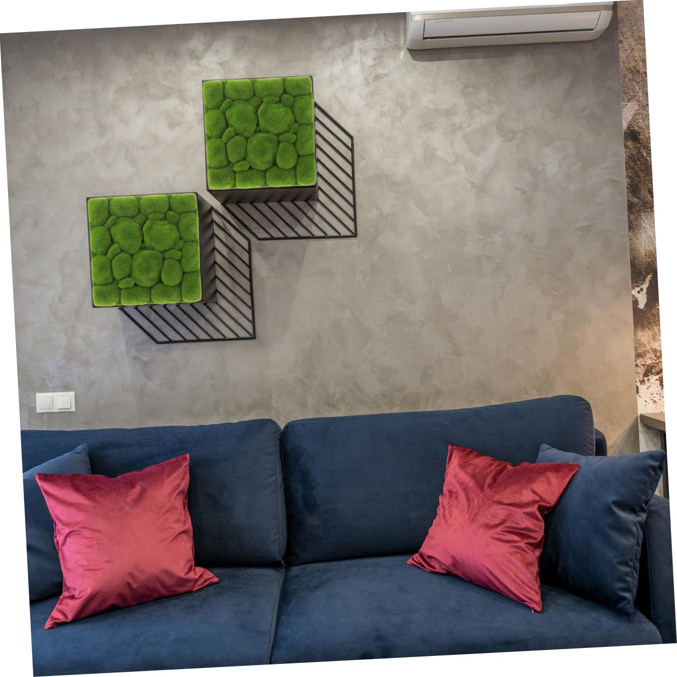 Toyvian 3 Pezzi Pannello di Muschio Artificiale Finto 30X30 CM per Decorazione Murale Fai da Te, Pannello di Piante Finte per Arredamento Casa e Ufficio, Simulazione di Muschio Naturale