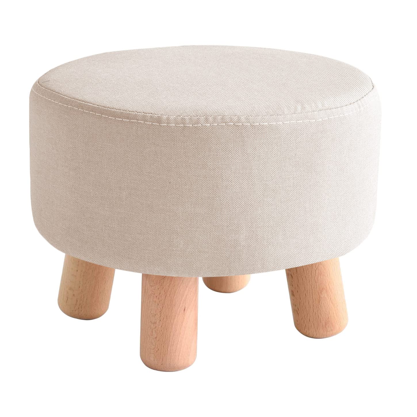 Repose-pieds rond en bois pour changer de chaussures dans l'entrée