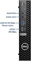 Vista 2 de Dell OptiPlex 7000 Micro computadora de escritorio, Intel i7-12700T, 64 GB de RAM, SSD NVMe de 2 TB, Wi-Fi 6E, Bluetooth, USB C, DisplayPort, HDMI