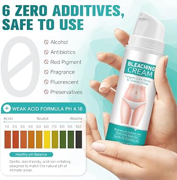 Skin Bleaching Cream, Deep Hydration & Reduces Skin Dullness, Body Lotion for Intimate Area, Underarms, Armpit, Knee, Leg, Gentle and Non-irritating, No Greasy