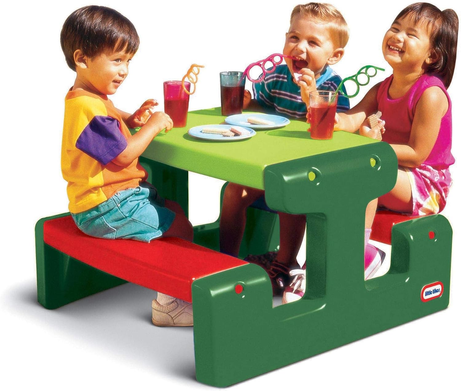 Little Tikes Junior Picnic Table Seats Up to 4 - for Homework Projects, & Play - Evergreen, Small - Image 4