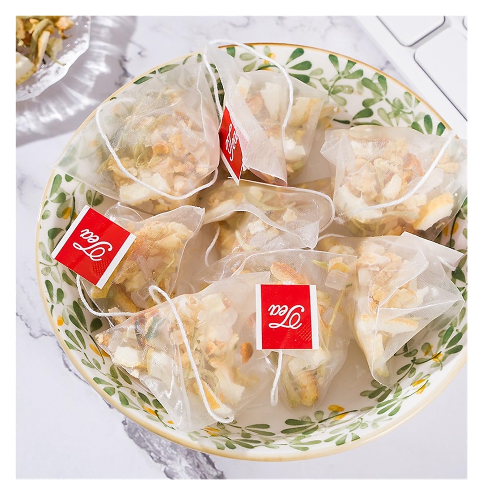 Herbata z wiciokrzewu i kwiatów pomelo, 20 pojedynczo pakowanych torebek (po 5 gramów/łącznie 100 gramów), herbata ziołowa(3pcs)